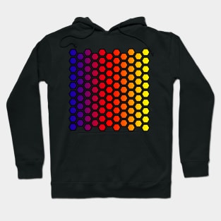 Bright geometric pattern of hexagons-honeycombs Hoodie